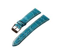 zyimodl 18-22mm Slim Design Colorful Glossy American Alligator Leather Watch Strap with Installation Tool, 19mm