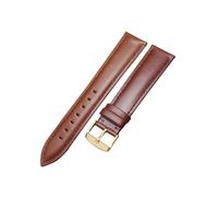 zyimodl 18-24mm Simple Style Soft & Skin-friendly Cowhide Leather Watch Strap for Quartz Watches, 19mm