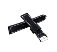 zyimodl 18-24mm Sl inish Skin-friendly Cowhide Watch Strap with Colorful Sewing Thread Decoration, 18mm