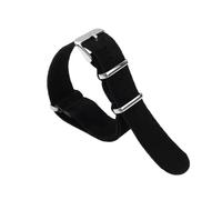 zyimodl 18-24mm Vintage Style Flexible Fit Suede Cowhide one-piece Strap for Mechanical Watches, 18mm