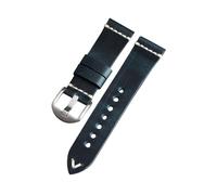 zyimodl 18-24mm Vintage Style Soft & Flexible Oil Waxed Cowhide Leather Strap for Mechanical Watches, 20mm