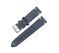 zyimodl 18-24mm Vintage Style Soft & Flexible Thickened Cowhide Watch Strap for Mechanical Watches, 20mm