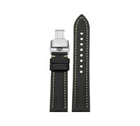 zyimodl 20-24mm Simple Style Quick-Release Breathable Nylon Watch Strap with Skin-friendly Cowhide Leather Lining, 19mm