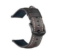 zyimodl 20-24mm Vintage Style Flexible Fit Cowhide Watch Strap for Quartz Watches, Mechanical Watches, 24mm