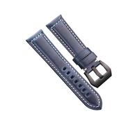 zyimodl 20-26mm Vintage Style Soft & Flexible Cowhide Leather Watch Strap for Mechanical Watches, 20mm