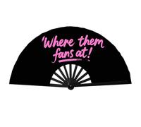 zyinoant 13 Inch Fans for Line dancing, Where Them Fans At Clack Fan, Boots on The Ground Hand Fan, Line Dance Popping Fan for Dance, Party, Decoration, Festival (Type 2)