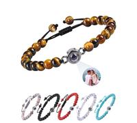Zyinoant Custom Photo Bracelet with Picture Inside - Personalised Gifts for Him & Her