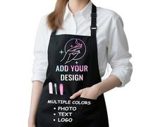 zyinoant Personalized Aprons for Men Women, Custom Apron with Your Design Text Logo, Cooking Aprons, Nail Art, Hair Salon Apron (Nail art apron)