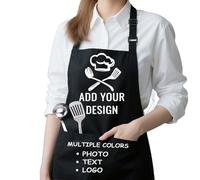 zyinoant Personalized Aprons for Men Women, Custom Apron with Your Design Text Logo, Cooking Aprons, Nail Art, Hair Salon Apron (Chef's apron)