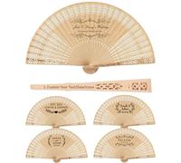 zyinoant Personalized Hand Fans Wedding Favours for Guests Custom Fans Bulk Personalized Fans Folding Fan Engraved Text for Wedding Party Favors Shower Favours with Organza Bags (C, 100Pcs)