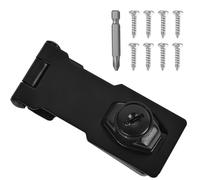 ZYINOZOC 1 Pcs keyed Hasp Lock,4 inch keyed hasp Locks Twist knob keyed Locking hasp for Cabinet Small Door,Hasp Lock with Keys,Metal Safety Hasp Latches (1 Pcs Black, 4 inch)