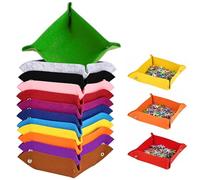 Zyiphor 12 Pieces Felt Trays Set Stacking Felt Bowls for Puzzles Up to 1000 Puzzles Portable Puzzle Tray Organizer for Sorting and Storing Reusable Trays (12 Colors)