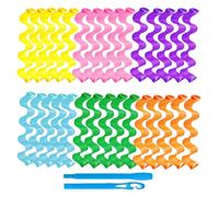 Zyiphor 30 Pieces Spiral Curlers, Heat Free Hair Curlers with 2 Styling Hooks, Create Natural Waves and Curls for All Hair Lengths (30 cm)