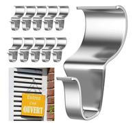 ZYJBD 2024 Improved Stainless Steel Vinyl Siding Hooks - Pack of 10, Heavy Duty, No Drilling Required, Robust Siding Clips for Outdoor Wall Decorations and Wreaths
