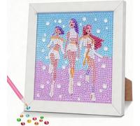 ZYJBD 5D Diamond Painting Demon mit Rahmen, DIY Kpop Diamond Art Set, Kinder Mädchen Erwachsene, Cartoon Mosaikbild Wandbild Arts Craft für Home Wand Decor,Kpop Bastel Kit,Mosaikherstellung, 15x15cm