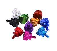 ZYJBDYZBD 10PCS Aluminum Thumb Screw6#-32 * 6 Aluminum Knurled Head Hand Tighten Thumb Screws-Deep Blue||6-32 x 6