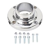 ZyjGaliliad 2 Inch Steering Column Floor Mount, Universal Polished Metal Bracket for SBC 350 Engine, High Hardness Round Mount Compatible with Ididit Flaming River Billet Specialties