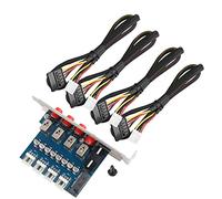 ZyjGaliliad HDD Power Control Switch, SATA Hard Drive Selector with 4 Self - Locking Switches, 6 Power Outputs and Dual Input Interfaces for Desktop PC Multi - System Switching