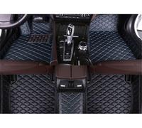 ZYJHGF Leather Car Floor Mats for LINCOLN Navigator(without armrest) 2016 2017, Waterproof Non-Slip Car Mats, Floor Liners Carpet Full Set for Right-Hand Drive Vehicle,B-Black-Blue