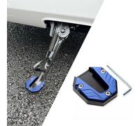 ZYJHGF Motorcycle Kickstand Pad for Piaggio X9 Evolution 500 2005 2006 2007, Aluminium Motorcycle Bracket Side Extended Universal Anti-Skid Enlarged Base Stand Pads,A-Blue