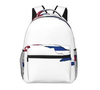 ZYJHYY Cuban Flag Map Print Casual Gym Bag Wear-Resistant Work Bag Hiking Backpack With Padded Back For Travel Camping