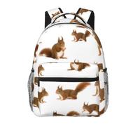 ZYJHYY Cute Squirrel Print Casual Gym Bag Wear-Resistant Work Bag Hiking Backpack With Padded Back For Travel Camping