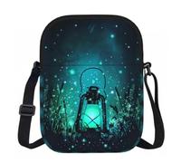 ZYJHYY Fireflies And Lantern Print Sling Bag For Women Shoulder Bag With Zipper Lightweight Work Bag For Travel Gym Hiking Workout