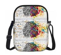 ZYJHYY Left And Right Brain Advantage Print Sling Bag For Women Shoulder Bag With Zipper Lightweight Work Bag For Travel Gym Hiking Workout