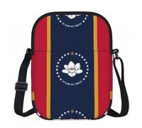 ZYJHYY Mississippi State Flag Print Sling Bag For Women Shoulder Bag With Zipper Lightweight Work Bag For Travel Gym Hiking Workout