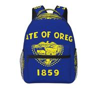 ZYJHYY Oregon State Flag Print Casual Gym Bag Wear-Resistant Work Bag Hiking Backpack With Padded Back For Travel Camping