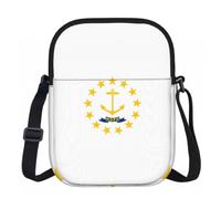 ZYJHYY Rhode Island State Flag Print Sling Bag For Women Shoulder Bag With Zipper Lightweight Work Bag For Travel Gym Hiking Workout