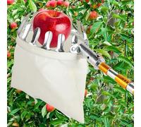 ZYJIX Fruit Picker Tool - Extendable Telescopic High-Reach Tool with Basket for Orchard Harvesting