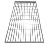 ZYJIX Galvanised Grating Floor Forge Walkway Mesh Floor Panel Grid Drainage Gutter Vent Heavy Duty Weatherproof Steel Zinc Coated Outdoor Drainage Grates Driveway Yard Garage Sewer Dowmspout