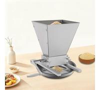 ZYJIX Grain Mill, 4L Stainless Steel Manual Grain Grinder with 2 Rollers Adjustable Roller Distance Hand Mill Grinding Machine Adjustable Powder Machine for Milling Barley, Wheat, and Other Grains