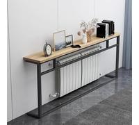 ZYJIX Over Radiator Table, Console-Tables for Living Room, Long Entryway Table, 35in Height Sofa Table Behind Couch, Steel Frame, Small Footprint, for Foyer, Hallway(Yellow+Black,160 * 20cm/63 * 8in)