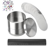 ZYJIX Precision Diamond Grading Sieve Set, Stainless Steel Diamond Sorting Sieve, Jewelry Making Tool Set, Gemstone Size Sieve, for Sorting Diamond,Gem Sifting,Jewelry Crafting