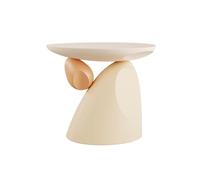 ZYJIX Round Coffee Table - Minimalist Nesting Center Tables for Living Room, Bedroom, Balcony - Lightweight Plastic, No Assembly, Mid-Century Design