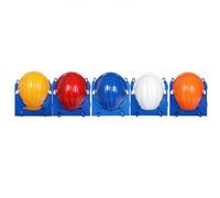 ZYJIX Wall Mount Hard Hat Holder Rack, ABS Safety Helmet Display Stand for Construction Workshop Mining Oil Gas, Space Saving Durable Storage Organizer with Hooks for Tools Accessories