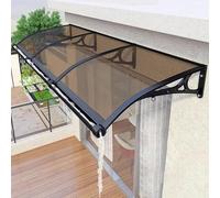 ZYJIX Window Awnings Canopy for UV, Rain, and Snow Protection - Durable Polycarbonate Design with Aluminum Bracket