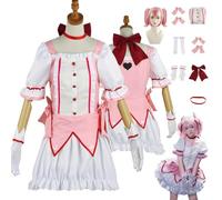 ZYJKGL Anime Kaname Madoka Cosplay Uniform Gushing Over Magical Girls Costume Full Set With Wig- Halloween Party Christmas Comic Exhibition And Anime Conventions Complete Set Outfit Adults
