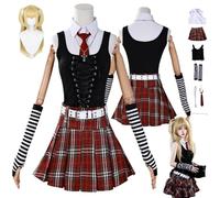 ZYJKGL Anime Misa Amane Cosplay Uniform Death Note JK Uniform Skirt Costume Full Set With Wig- Halloween Party Christmas Comic Exhibition And Anime Conventions Complete Set Outfit Adults