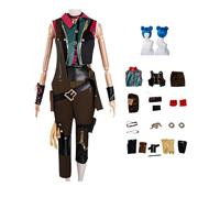 ZYJKGL Cosplay Uniform Anime Arcane Season 2 Jinx Cosplay Costume Full Set - Halloween Party Christmas Comic Exhibition and Anime Conventions Complete Set Outfit Adults