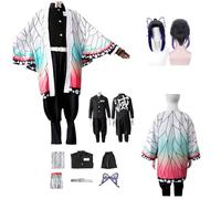 ZYJKGL Cosplay Uniform Anime Demon Slayer Kochou Shinobu Cosplay Costume Full Set with Wig - Halloween Party Christmas Comic Exhibition and Anime Conventions Complete Set Outfit for Men Women Adults