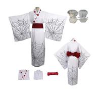 ZYJKGL Cosplay Uniform Anime Demon Slayer Rui Cosplay Costume Full Set with Wig - Halloween Party Christmas Comic Exhibition and Anime Conventions Complete Set Outfit for Men Adults