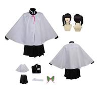 ZYJKGL Cosplay Uniform Anime Demon Slayer Tsuyuri Kanawo Cosplay Costume Full Set with Wig - Halloween Party Christmas Comic Exhibition and Anime Conventions Complete Set Outfit for Women Adults