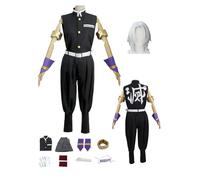 ZYJKGL Cosplay Uniform Anime Demon Slayer Uzui Tengen Cosplay Costume Full Set with Wig - Halloween Party Christmas Comic Exhibition and Anime Conventions Complete Set Outfit for Men Adults