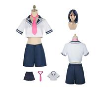 ZYJKGL Cosplay Uniform Anime I Want to Eat Your Pancreas Saki Kurokawa Cosplay Costume Full Set - Halloween Party Christmas Comic Exhibition and Anime Conventions Complete Set Outfit Adults