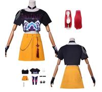 ZYJKGL Cosplay Uniform Anime KPop Demon Hunters Mira Cosplay Costume Full Set - Halloween Party Christmas Comic Exhibition and Anime Conventions Complete Set Outfit Adults