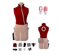 ZYJKGL Cosplay Uniform Anime Naru'to Haruno Sa'kura Cosplay Costume Full Set - Halloween Party Christmas Comic Exhibition and Anime Conventions Complete Set Outfit Adults