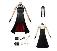 ZYJKGL Cosplay Uniform Anime SPY FAMILY Yor Forger Cosplay Costume Full Set - Halloween Party Christmas Comic Exhibition and Anime Conventions Complete Set Outfit Adults and Child